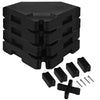 4PCS Outdoor Cantilever Offset Umbrella Base Plate Weight Stand Base Stand Black