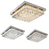 Modern Square Ceiling Chandelier Crystal Silver Light Lamp Pendant Home Hallway