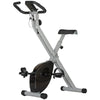 Folding Exercise Bike 8-Level Magnetic Heart Rate Sensor Home Gym Grey Black