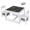 Kids Table and Chairs with Storage Box Children Learning Activity Furniture Set