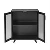 Sideboard Kitchen Buffet Cupboard Console Table with Glass Doors Cabinet 2 Shelf