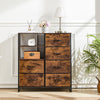 Industrial Rustic Wood Storage Cabinet Fabric Chest Of Drawer Bedroom Dresser