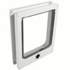 Lockable Pet Door 4Way Locking Small Medium Large Dog Cat Flap White/Brown Frame