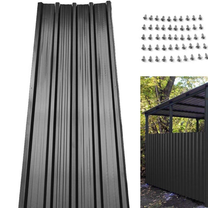 12x Lightweigh Galvanized Metal Sheets Roof Tiles Shed Cabin Outbuilding Roofing