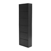 Wooden Bookcase Bookshelf 6FT Tall Storage Display Shelves Stand 2-Door Cabinet