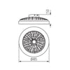 LED Ceiling Fan Light Dimmable Living Room Chandelier Lamp With Remote Control