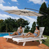 3M Banana Parasol Sun Shade Patio Hanging Umbrella Cantilever Canopy Beige