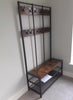 Industrial Coat Rack Vintage Rustic Hall Hanger Storage Bench Shoe Stand Hooks