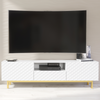 180cm TV Unit I Sideboard Cabinet I Cupboard TV Stand I White Gold Carved Doors
