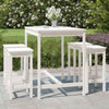 5 Piece Garden Bar Set White Solid Wood Pine T5O6
