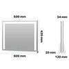 LED Hollywood Mirror Lights Large Vanity Dressing Table Make-up Mirrors 500*420