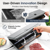 80KPA Vacuum Sealer Magnetic Lid 10-in-1 Double Heat Seal Touch Panel 130W Food