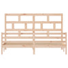 Lechnical Bed Frame Solid Wood Pine 200x200 ,Bed Frame,Bed Frame Modern F5W3