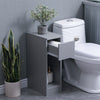 Slim Tall Bedside Table Cabinet with Drawer & Storage Space for Bedroom