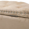 Semi-Circle Storage Footstool Ottoman Pouffe Stool Velvet Chair Upholstery Bench