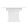 Extendable Rectangular Dining Table with Storage, Space-saving, White
