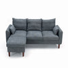 Modern L-Shaped Corner Sofa 2 3 Seater Armchair Couch With Footstool