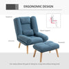 Occasional Recliner with Ottoman, 3-Position Adjustable Reclining Lounger Chair
