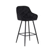 2* Velvet Bar Stools Breakfast Bar stool Pub Chairs Padded Seat Metal Leg CLIPOP