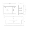 Cabinet Vanity Unit Sink Basin Bathroom Storage Unit Free Stand White Furniture