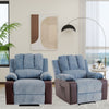 Electric Recliner Massage Heated Vibration Sofa Reclining Armchair w/ Cup Holder