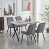 Rectangular Kitchen Dining Table Wooden Table 4-6 Seats Family Party Table White