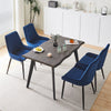 Modern Wood Dining Table and 4 chairs Set Kitchen Dining room Table Metal Legs