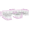 Swpsd Sofa Set Wooden 11 Piece Garden Furniture Set Patio Seating K9O0