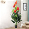 185cm Tall Artificial Banana Tree Plants Red Blossom Potted In & Outdoor Decor