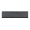 Prieto High Gloss TV Stand Sideboard In Grey With LED Lights