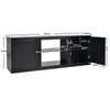 Entertainment Media Center Console Table TV Stand for TVs up to 65” w/2 Cabinets