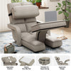 Floor Folding Chair 14 Positions Adjustable Floor Lazy Chair with Armrest Single