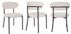 2 White Velvet Dining Chairs Velvet Seat Chairs Plush velvet seat and backrest