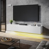 Floating TV Unit Cabinet Wall Mounted 140cm TV Stand High Gloss With LED Lights