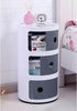 Curvaso Modern Storage Unit Drawer Multi Tier Round White Cabinet Bedside Table