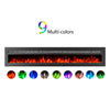 LED Fireplace Media Wall Fire Wall Mounted / Standing Electric Heater 40-100in