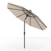 Outdoor Market Sunshade Heavy-Duty Table Parasol w/Vented Top Beige