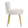 Teddy Fleece Stool Gold Leg Bedroom Upholstered Vanity Dressing Table Chair Seat