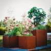 L/XL/XXL Cube Steel Garden Planter Patio Box Flowers Plant Pot Trough Raised Bed