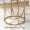 Modern Round End Table, Faux Marble Sofa Side Table Coffee Table Cocktail Table