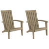 CIADAZ Garden Adirondack Chairs 2 pcs Brown Polypropylene Garden Z9P2
