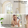 Arched Mirror Cabinet Bathroom Medicine Cabinet Wall Mounted Storage Metal Frame