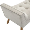 Chenille Button Upholstered Ottoman Footstool Window Seat Bed End Bench Footrest