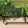 Garden Metal Loveseat Chair 127CM Outdoor Bench-Black