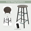 3PCS Bar Table Set, Industrial Counter Height Dining Table and 2 Stoo