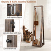 Free-standing Jewelry Armoire Lockable Jewelry Storage Organizer Jewelry Cabinet