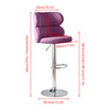 Set of 2/4/6 Velvet Bar Stools for Breakfast Kitchen Comtemporary Barstool Chair