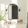 Large Arched Wall Mirror Baroque Brass Vanity Mirror Ornate Carved Mantel Mirror