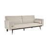 Cream Sofa Bed 3 Seater Faux Suede Click Clack - Jenna
