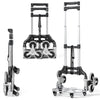 Folding Hand Truck Outdoor Stair Climbing Cart w/ Elastic Rope & 4 Wheels